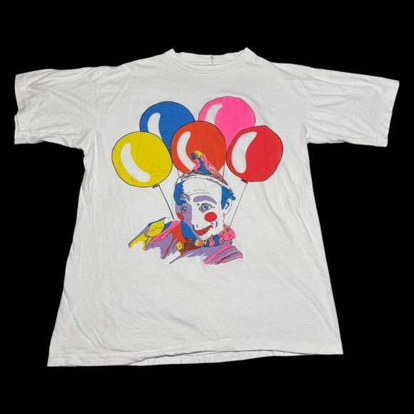 American Vintage Other - Vintage 90s Novelty Clown Balloon Multicolor Shirt Adult Large‎